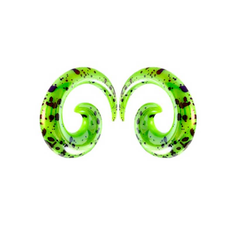 ACRYLIC EAR STRETCH - SPIRAL COLORS STAINS