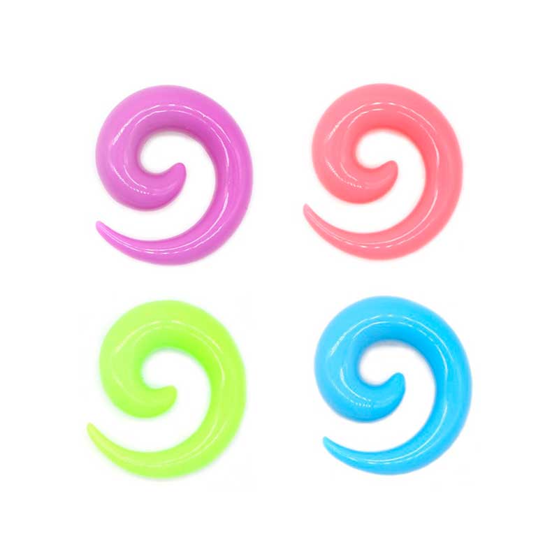 ACRYLIC EAR STRETCH - SPIRAL COLORS
