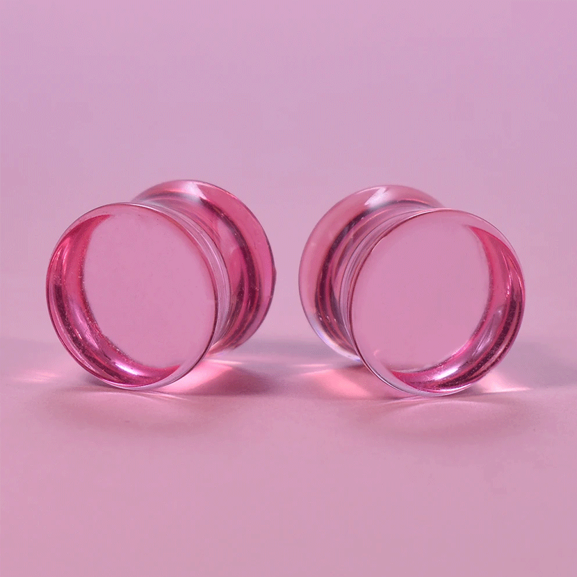 PENDIENTE DE ACRÍLICO TRASLÚCIDO ROSA