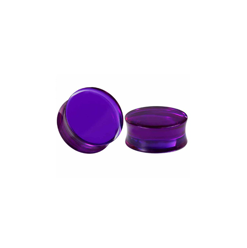 PURPLE TRANSLUCENT ACRYLIC PLUG