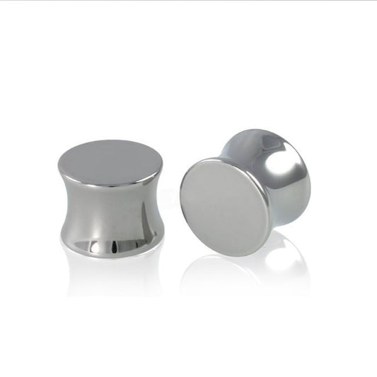 Tapón Plateado de Titanio / 1 Par