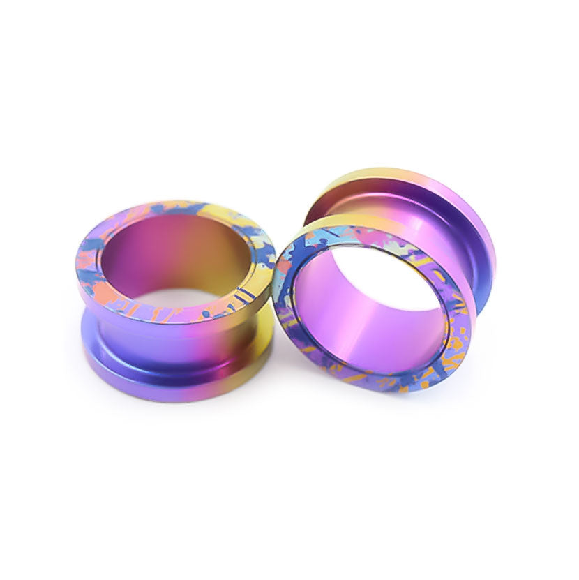 TITANIUM IRIDESCENT THREADED EAR STRETCHER