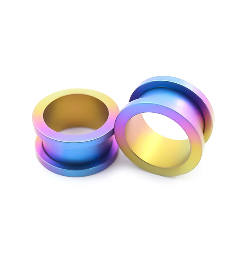 TITANIUM IRIDESCENT THREADED EAR STRETCHER