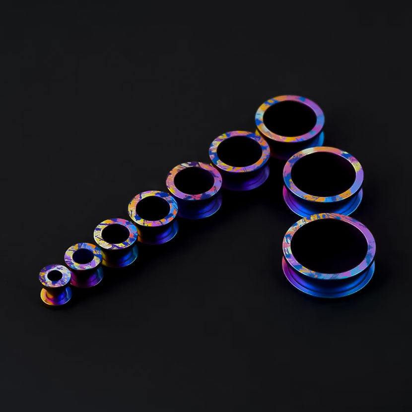 TITANIUM IRIDESCENT THREADED EAR STRETCHER