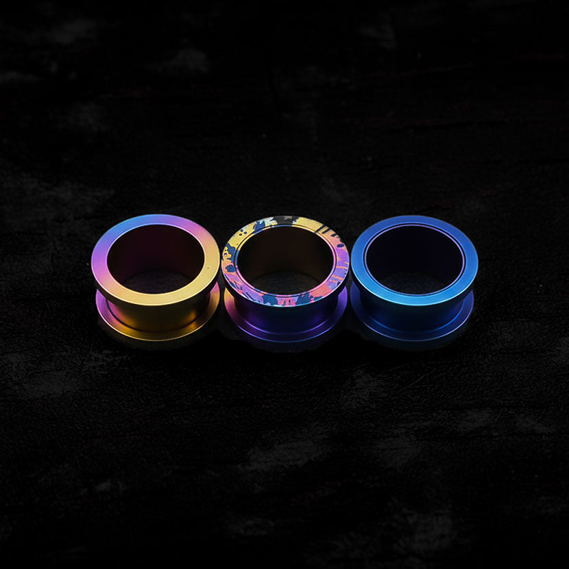 TITANIUM IRIDESCENT THREADED EAR STRETCHER