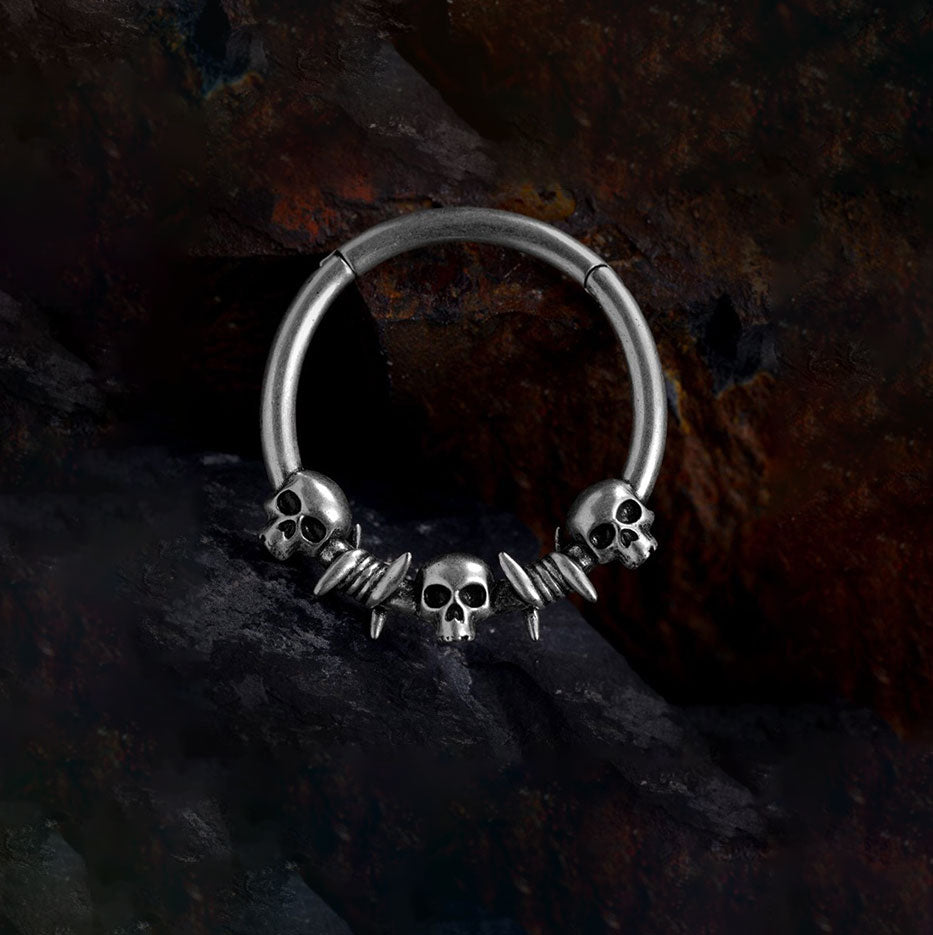 RING SKULL BARBED WEIGHT