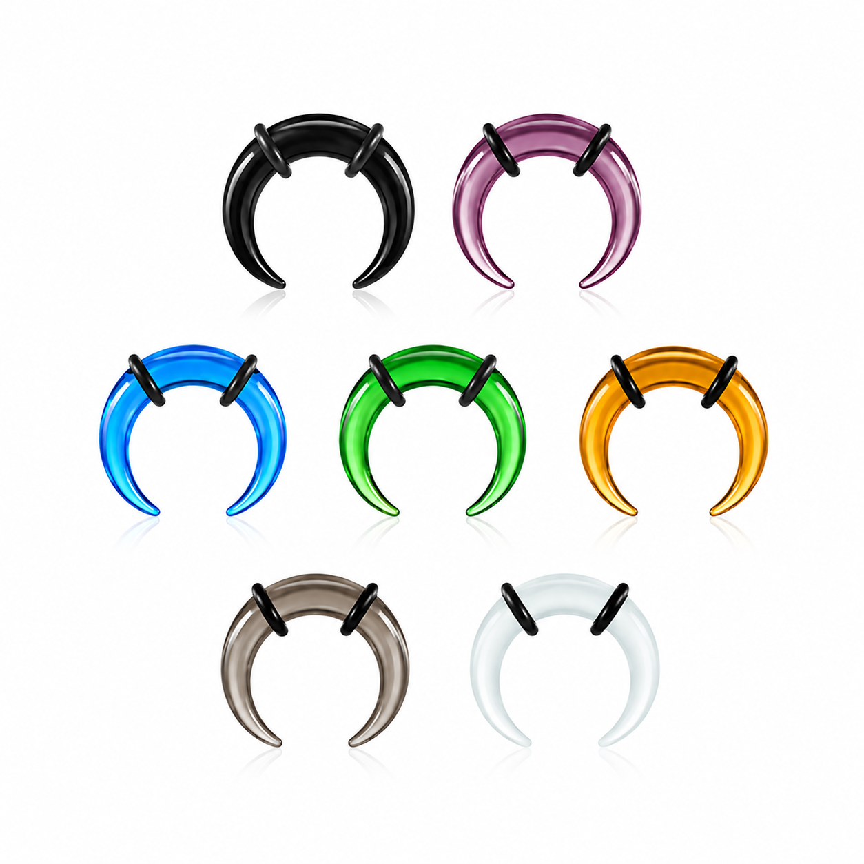 GLASS SEPTUM PINCHER PIERCING