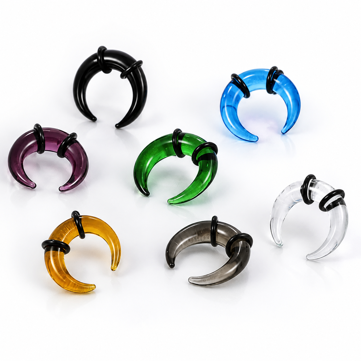 GLASS SEPTUM PINCHER PIERCING