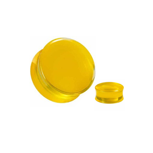 YELLOW TRANSLUCENT ACRYLIC PLUG