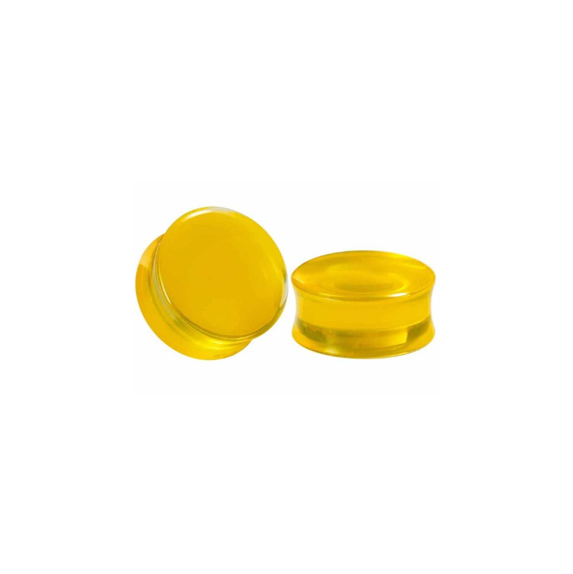 YELLOW TRANSLUCENT ACRYLIC PLUG