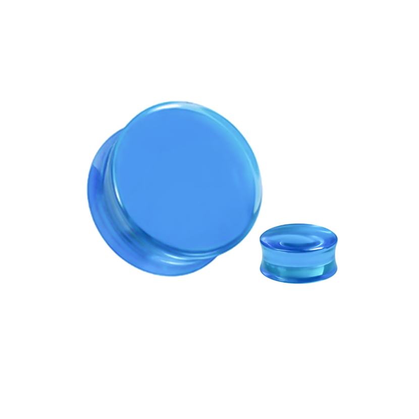 BLUE TRANSLUCENT ACRYLIC PLUG