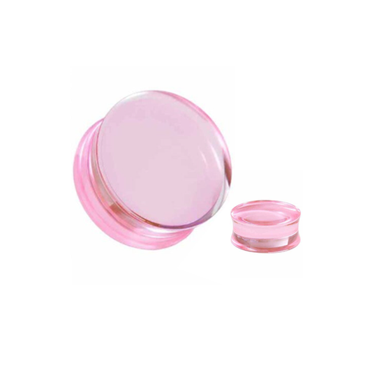 PINK TRANSLUCENT ACRYLIC PLUG