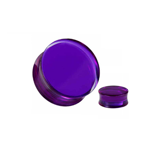 PURPLE TRANSLUCENT ACRYLIC PLUG