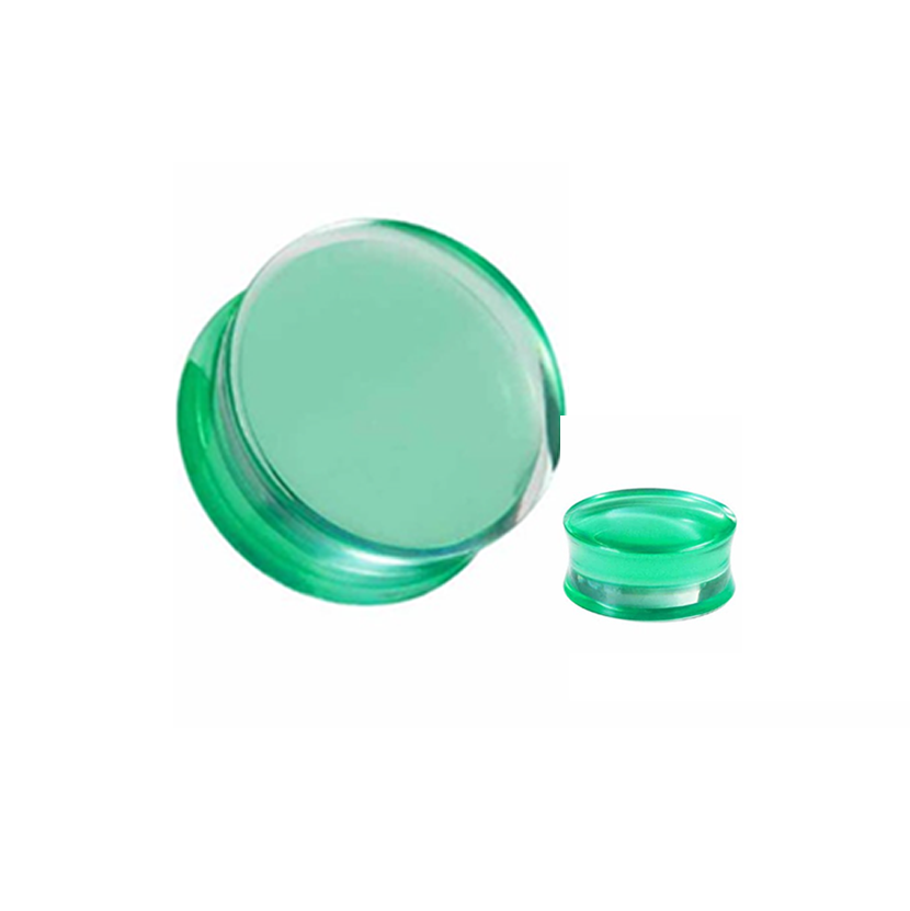 GREEN TRANSLUCENT ACRYLIC PLUG – Vint'Age Plugs & Piercings