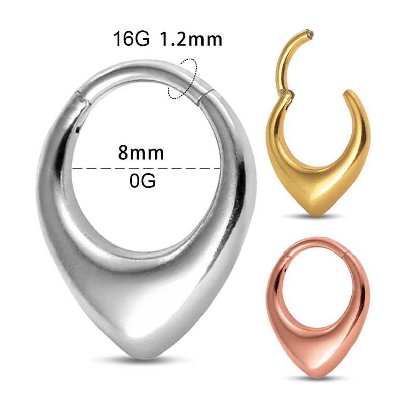 RING THICK TEARDROP PIERCING